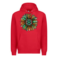 Red thanksgiving fall sunflower Premium Hoodie - Jasminsmagicworld