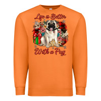 Carrot Christmas life is better with a pug Premium Sweatshirt - JahusDesignShop