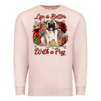 Christmas Life Is Better With A Pug Premium Sweatshirt | Teevron