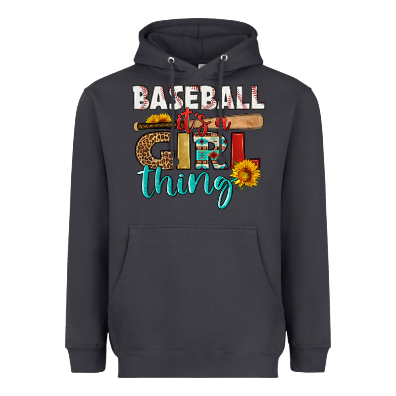 Baseball It's A Girl Thing Heavyweight Hoodie by HRA Design Shop | Teevron