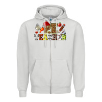 Dove Grey physical education teacher Zipper Hoodie - texasbilliewilder