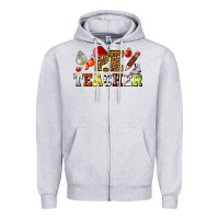Heather Grey physical education teacher Zipper Hoodie - texasbilliewilder
