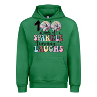 Emerald 100 days of sparkle learning and laugh faux sequin Urban Hoodie - MaliasSmallBusiness