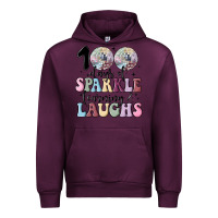 Mauve Wine 100 days of sparkle learning and laugh faux sequin Urban Hoodie - MaliasSmallBusiness