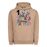 Pigment Burro 100 days of sparkle learning and laugh faux sequin Urban Hoodie - MaliasSmallBusiness