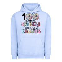 100 Days Of Sparkle Learning And Laugh Faux Sequin Urban Hoodie | Teevron