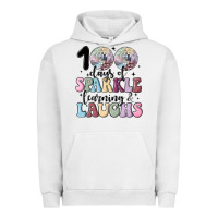 Pigment Lunar Rock 100 days of sparkle learning and laugh faux sequin Urban Hoodie - MaliasSmallBusiness