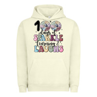 Pigment Pistachio 100 days of sparkle learning and laugh faux sequin Urban Hoodie - MaliasSmallBusiness