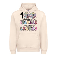 Sandshell 100 days of sparkle learning and laugh faux sequin Urban Hoodie - MaliasSmallBusiness