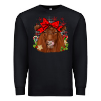 Black christmas red angus Premium Sweatshirt - JahusDesignShop