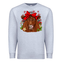 Heather Grey christmas red angus Premium Sweatshirt - JahusDesignShop