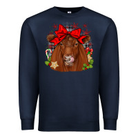 Navy christmas red angus Premium Sweatshirt - JahusDesignShop