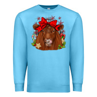 Ocean Blue christmas red angus Premium Sweatshirt - JahusDesignShop