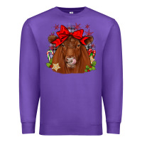 Purple christmas red angus Premium Sweatshirt - JahusDesignShop