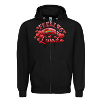 Black feeling loved valentine's day Zipper Hoodie - RanaPortraitStore