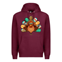 Burgundy thanksgiving turkey Premium Hoodie - Jasminsmagicworld