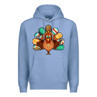 Colony Blue thanksgiving turkey Premium Hoodie - Jasminsmagicworld