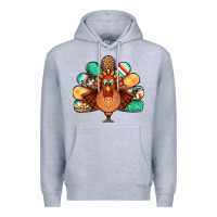 Heather Grey thanksgiving turkey Premium Hoodie - Jasminsmagicworld
