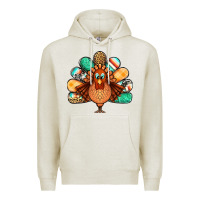 Oatmeal Heather thanksgiving turkey Premium Hoodie - Jasminsmagicworld