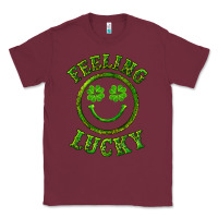 Burgundy feeling lucky with leopard Classic Tee - RanaPortraitStore