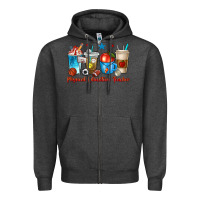 Charcoal Heather physical education teacher coffee cups Zipper Hoodie - texasbilliewilder