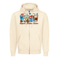 Sandshell physical education teacher coffee cups Zipper Hoodie - texasbilliewilder