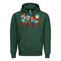 Sports Green physical education teacher coffee cups Zipper Hoodie - texasbilliewilder
