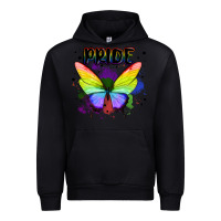 Black rainbow butterfly pride lgbtq Urban Hoodie - MaliasSmallBusiness