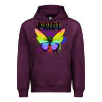 Mauve Wine rainbow butterfly pride lgbtq Urban Hoodie - MaliasSmallBusiness