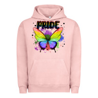 Pigment Salmon rainbow butterfly pride lgbtq Urban Hoodie - MaliasSmallBusiness