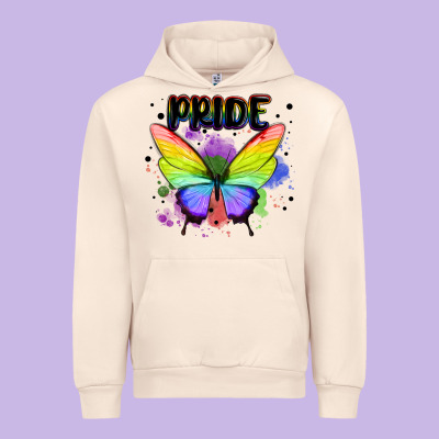 Rainbow Butterfly Pride Lgbtq Urban Hoodie Designed By Maliassmallbusiness