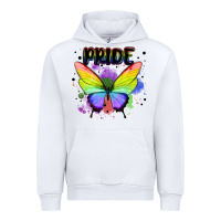 White rainbow butterfly pride lgbtq Urban Hoodie - MaliasSmallBusiness