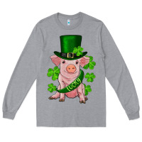 Heather Grey st. patricks day lucky baby pig Long Sleeve Tee - RanaPortraitStore