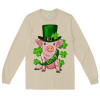 Mushroom st. patricks day lucky baby pig Long Sleeve Tee - RanaPortraitStore