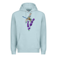 Blue Mist Dragonfly With Lavender Premium Hoodie - LillyAllenDesigns