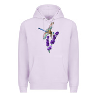 Lilac Dragonfly With Lavender Premium Hoodie - LillyAllenDesigns