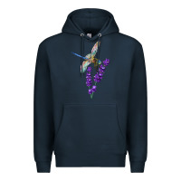 Navy Dragonfly With Lavender Premium Hoodie - LillyAllenDesigns
