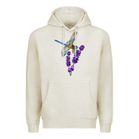 Oatmeal Heather Dragonfly With Lavender Premium Hoodie - LillyAllenDesigns
