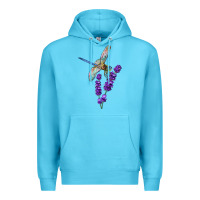Ocean Blue Dragonfly With Lavender Premium Hoodie - LillyAllenDesigns