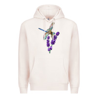 Pale Pink Dragonfly With Lavender Premium Hoodie - LillyAllenDesigns