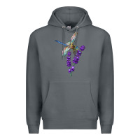 Rock Dragonfly With Lavender Premium Hoodie - LillyAllenDesigns