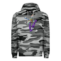 Slate Camo Dragonfly With Lavender Premium Hoodie - LillyAllenDesigns