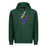 Sports Green Dragonfly With Lavender Premium Hoodie - LillyAllenDesigns