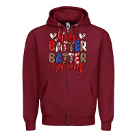 Burgundy hey batter batter swing Zipper Hoodie - Zillion Design Studio