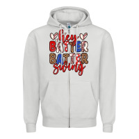Dove Grey hey batter batter swing Zipper Hoodie - Zillion Design Studio