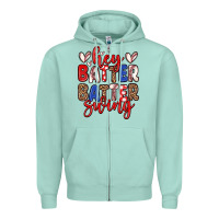 Seafoam hey batter batter swing Zipper Hoodie - Zillion Design Studio