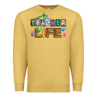 Antique Gold teacher life Premium Sweatshirt - AdoDesignShop
