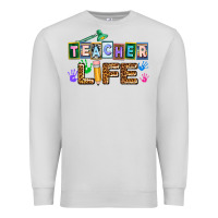 Dove Grey teacher life Premium Sweatshirt - AdoDesignShop