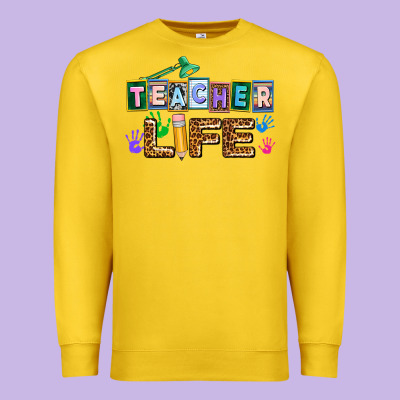 Teacher Life Premium Sweatshirt Designed By Adodesignshop