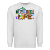 Oatmeal Heather teacher life Premium Sweatshirt - AdoDesignShop